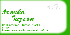 aranka tuzson business card